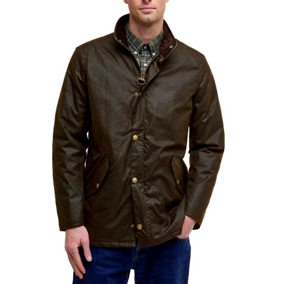 Barbour Men's Olive Prestbury Waxed Jacket Size L - Picture 1 of 11